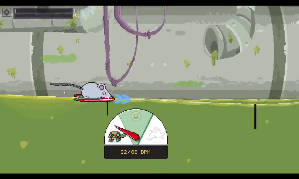RagRat: a rat on a board, surfing through a sewer
